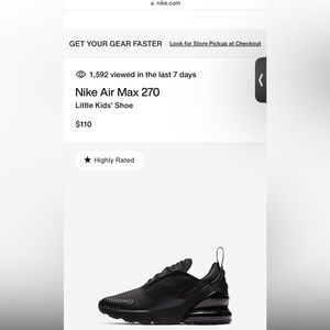 Nike Air Max 270 Kid size 1Y